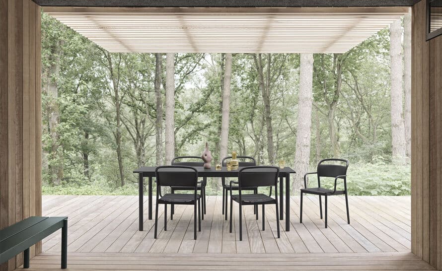 linear steel table
