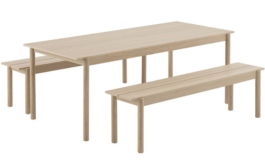 linear wood table