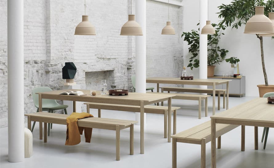linear wood table