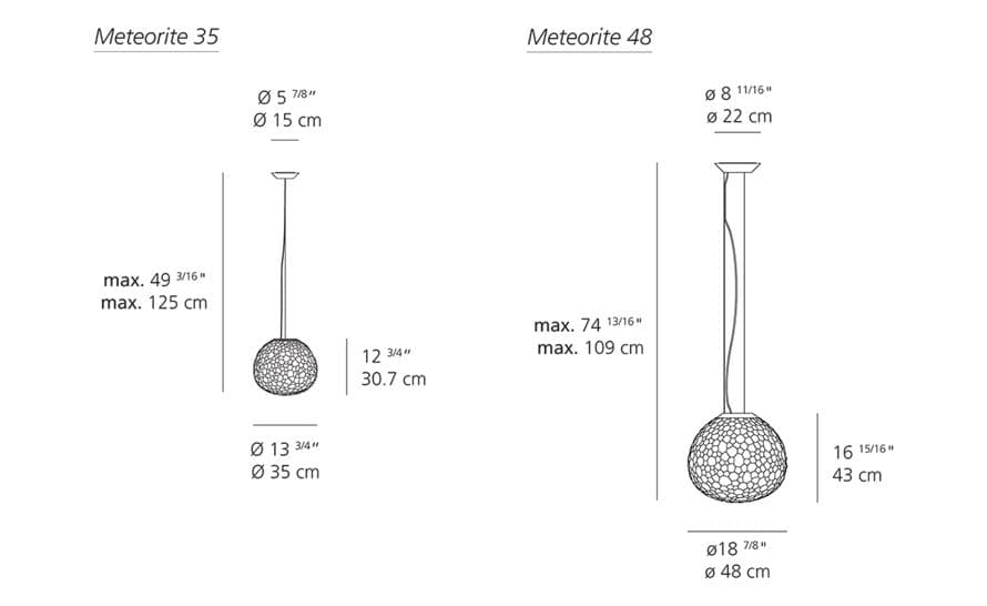 meteorite suspension lamp