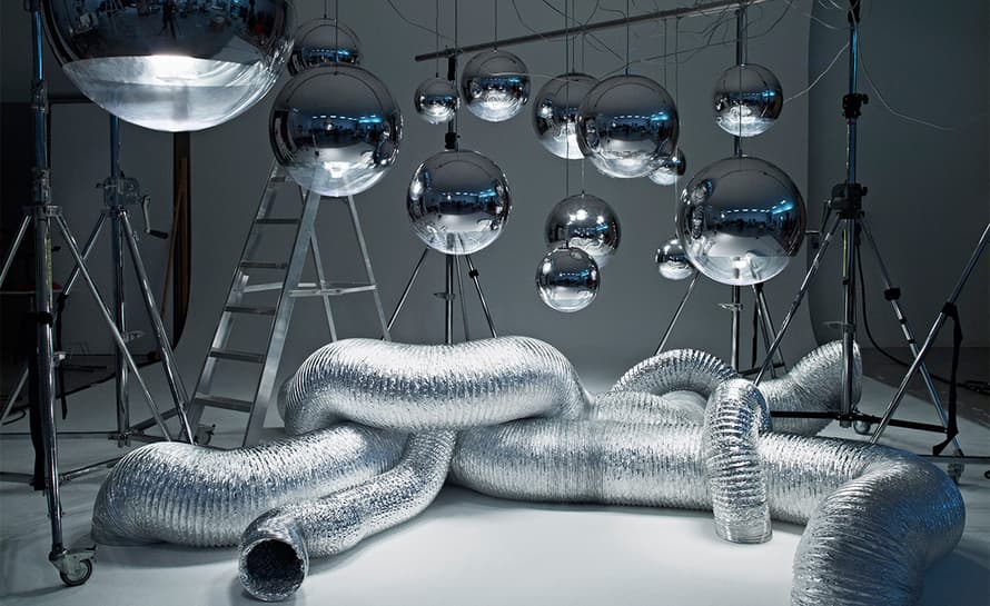 mirror ball led pendant light