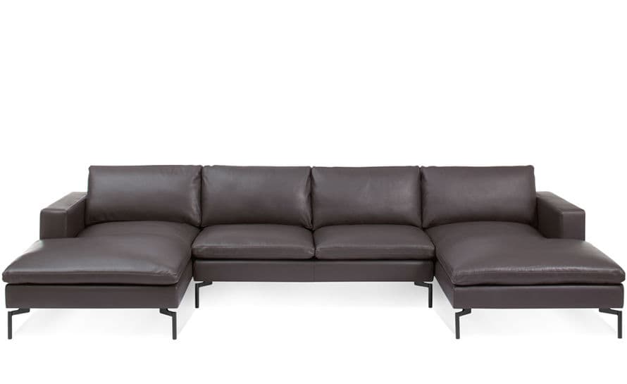 new standard u shaped leather sectional sofa