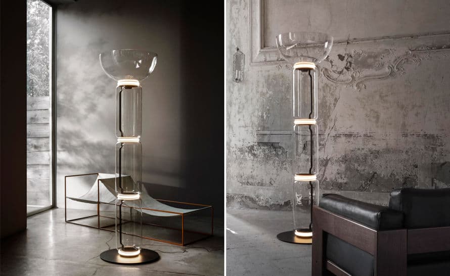 noctambule f3 floor lamp with bowl