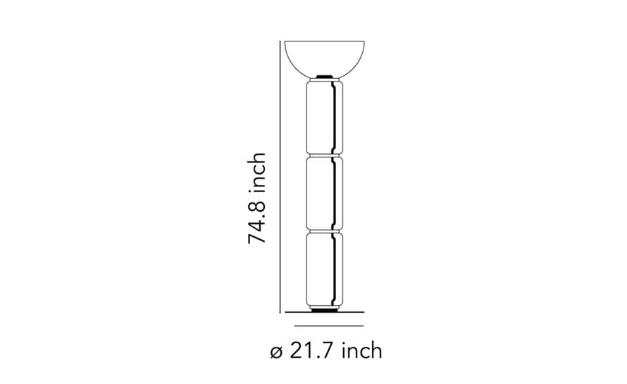 noctambule f3 floor lamp with bowl