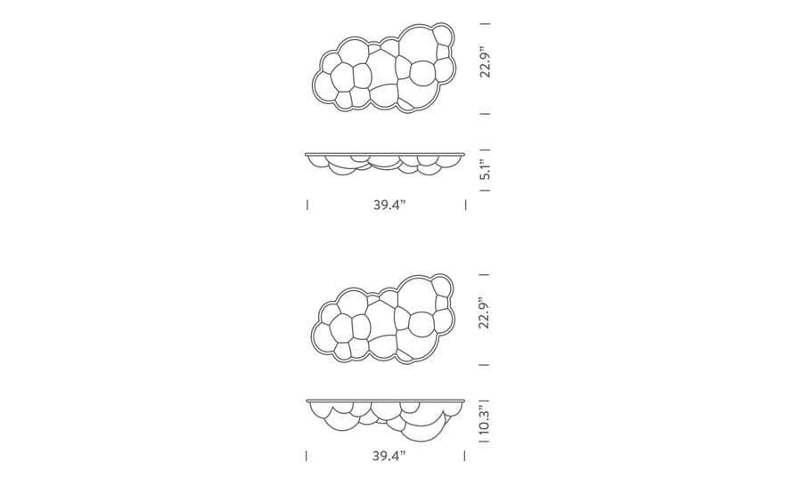 nuvola wall/ceiling lamp