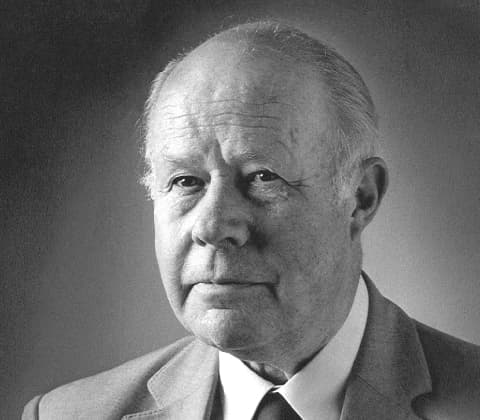A portrait of Ole Wanscher