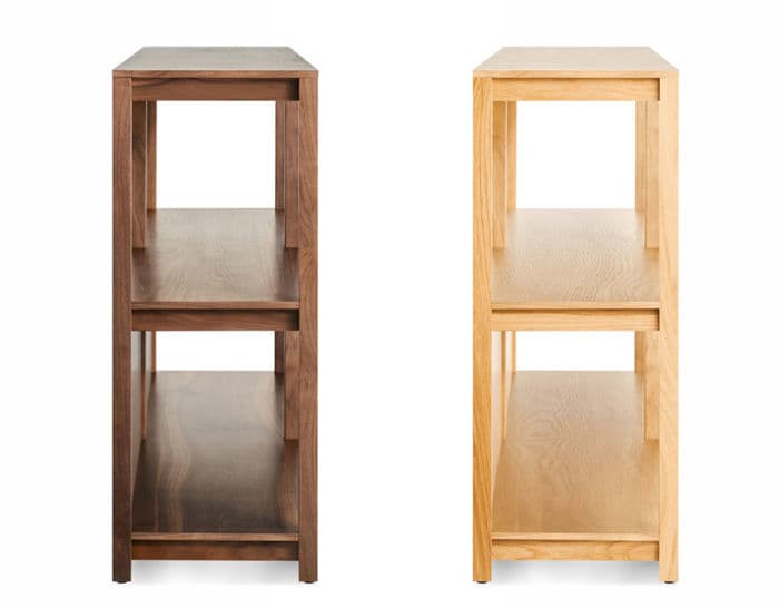 open plan large low bookcase