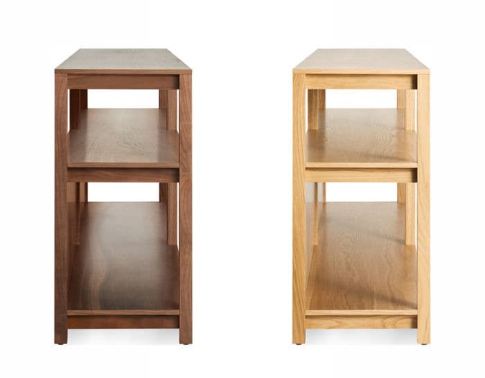 open plan long and low bookcase