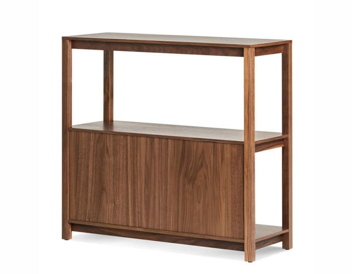 open plan small low bookcase by blu dot