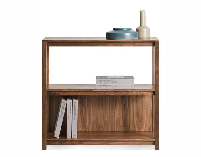 open plan small low bookcase by blu dot