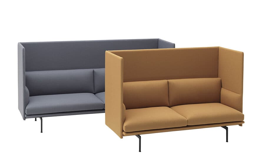 outline highback sofa 2 seater