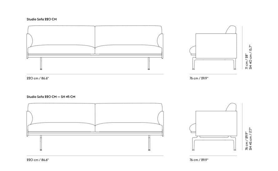 outline studio 86.5" sofa