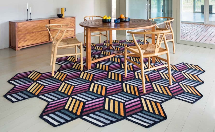 parquet hexagon rug