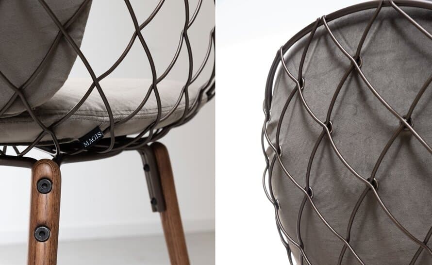 Piña Chair with split cushion