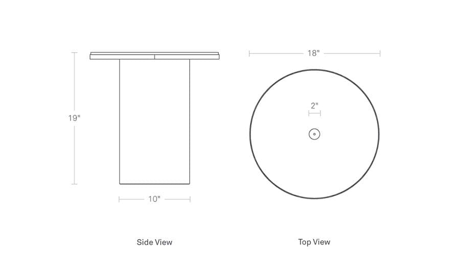 plateau side table