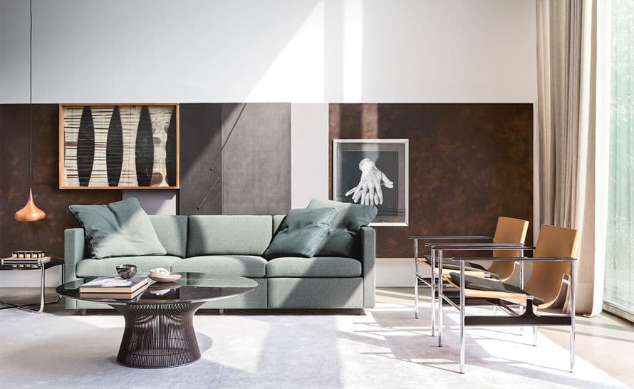 platner 36" bronze coffee table