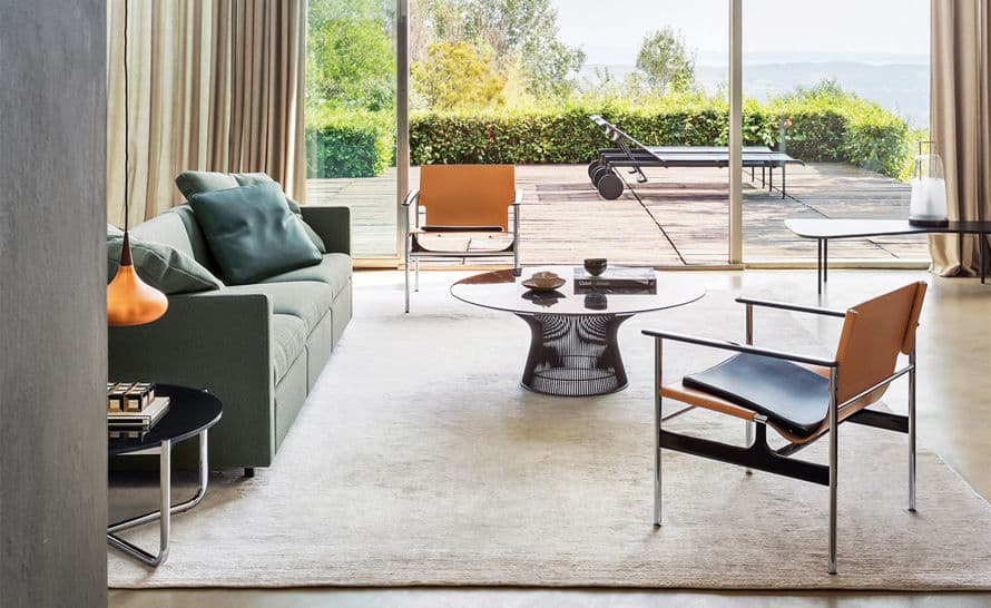 platner 36" bronze coffee table