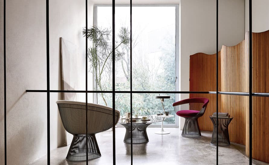 platner bronze side table