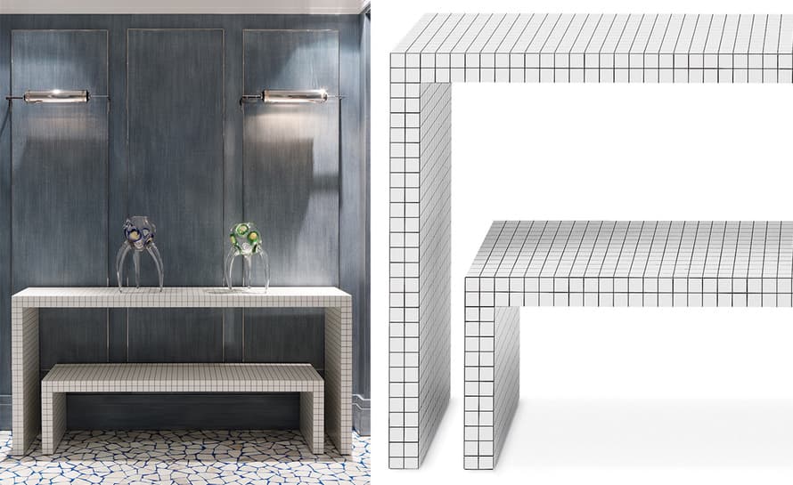 quaderna console table