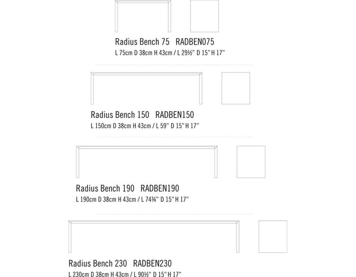 radii bench