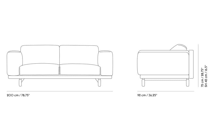 rest 2 seat sofa