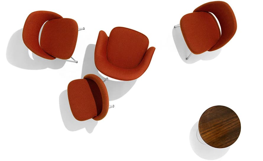 saarinen executive side chair with metal legs