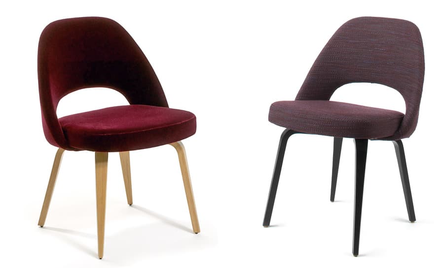 saarinen executive side chair with wood legs