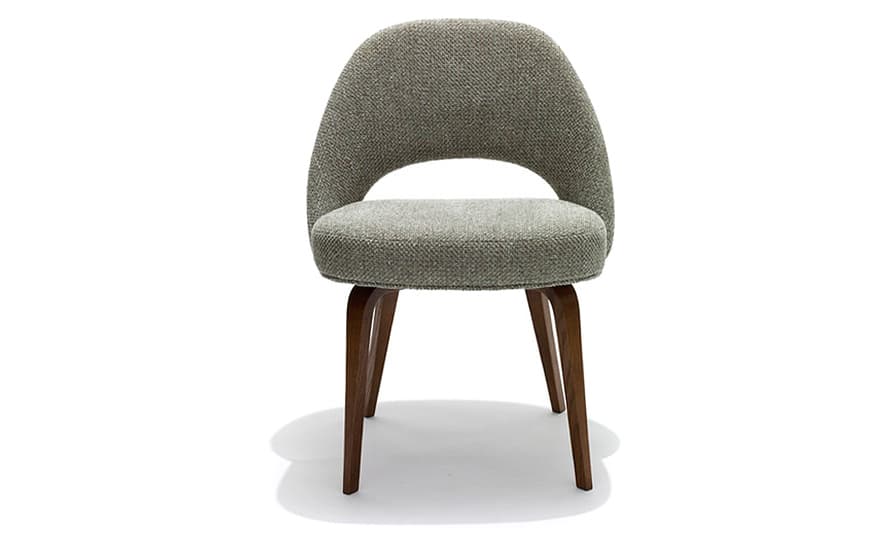 saarinen executive side chair with wood legs