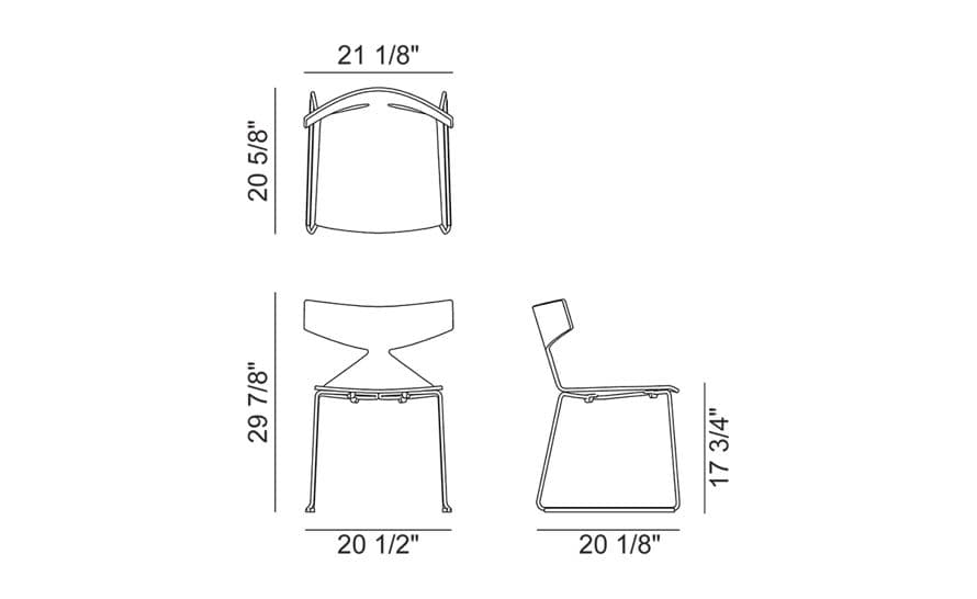 saya sled base chair