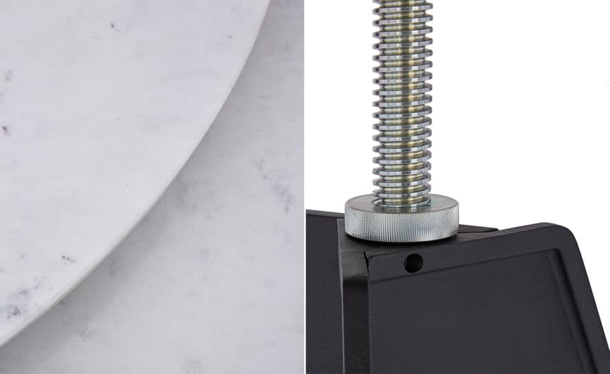 screw cafe table with round top