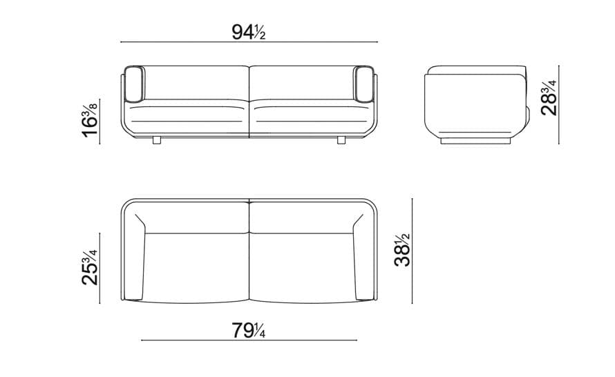 Shaal Three Seat Sofa
