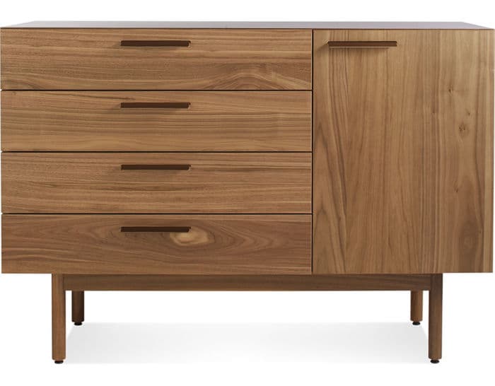 shale 4 drawer / 1 door credenza
