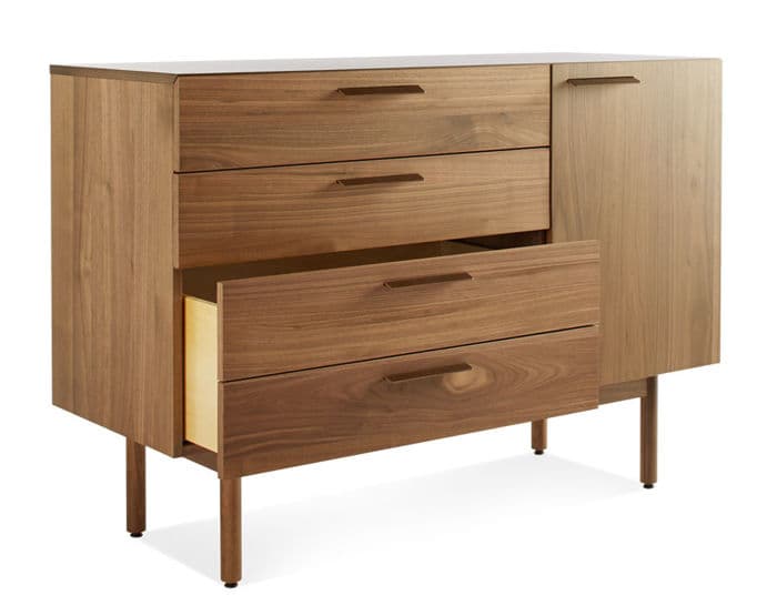 shale 4 drawer / 1 door credenza