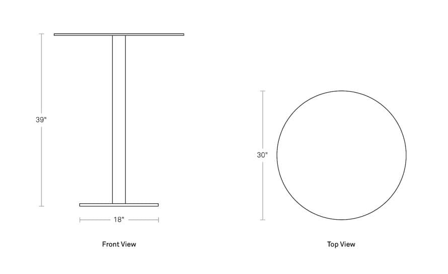 skiff outdoor bar height table