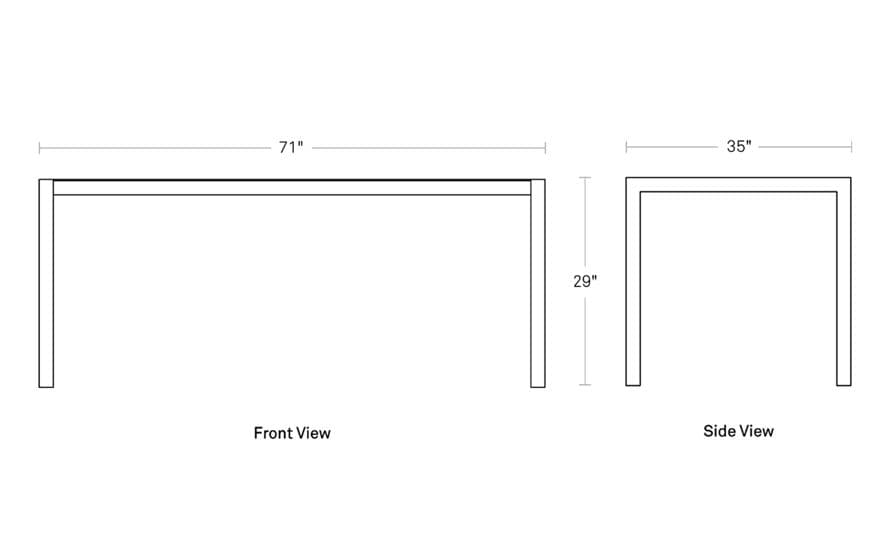 skiff rectangular outdoor table
