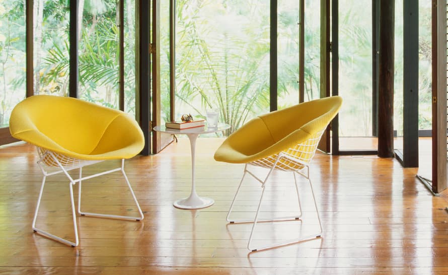 bertoia small diamond chair with full cover