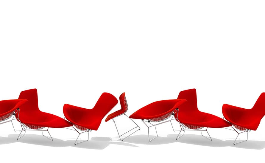 bertoia small diamond chair with full cover
