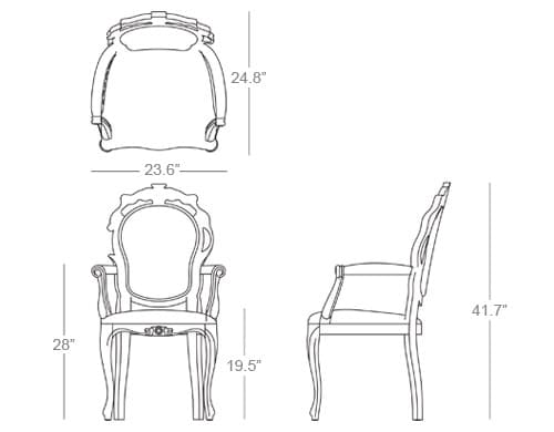 smoke dining armchair