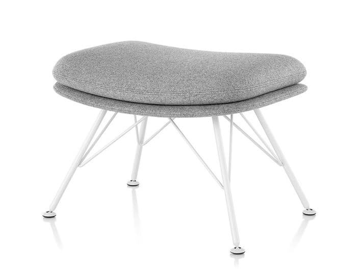 striad ottoman with wire base