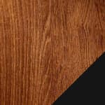 high - cognac oak top / black base