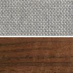 walnut frame - edwards light grey