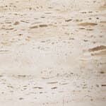43.3" diameter - stone / neutral white travertine