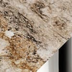 39.4" diameter - rippled beige top / chrome base