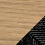 black papercord / oak - clear lacquered finish