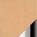 counter height / maple 837 base / stainless steel footrest
