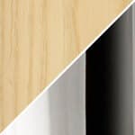 ash top - M71 finish / polished stainless steel base