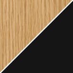 21" diameter / oak top - M71 finish / matte black base