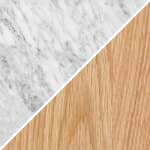 matte bianco carrara marble top / natural oak base
