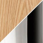 fixed height - oak top / chromed base (KS12-OAK001-PLAL)