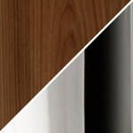 fixed height - walnut top / chromed base (KS12-WAL001-PLAL)